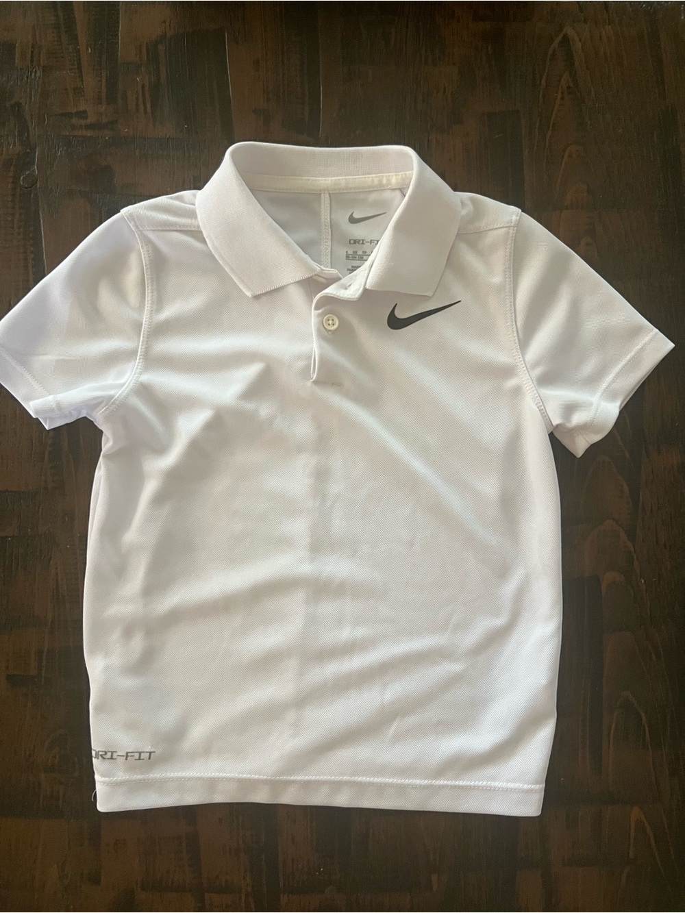 Nike Kids' White Dri-FIT Polo Shirt 4T